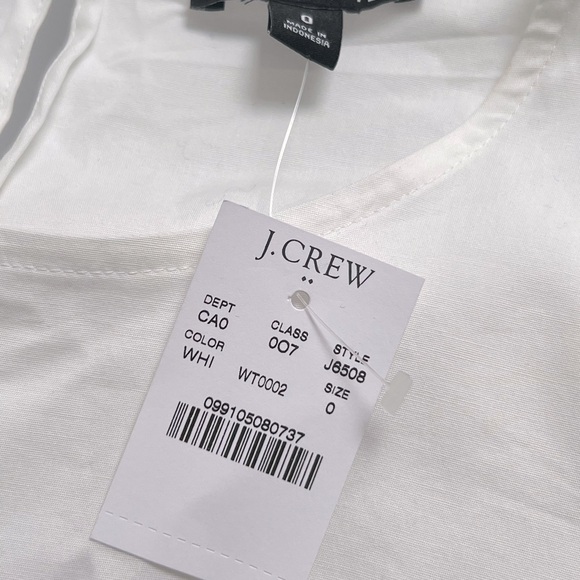 NWT - JCrew Mercantile White Puff Sleeve, Size 0 - Picture 3 of 6